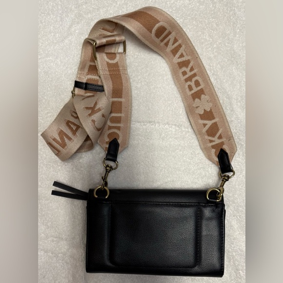 Lucky Brand Jexx Black Crossbody Bag with Beige Strap - Picture 5 of 5